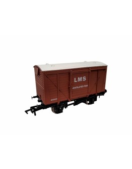 DAPOL OO SCALE WAGON 4F-011-036 LMS 12 TON VENTILATED FRUIT VAN [WEATHERED]  #15532 - LMS BAUXITE