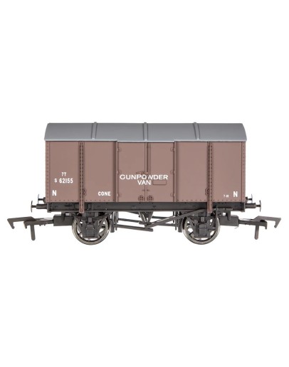 DAPOL OO SCALE WAGON 4F-013-142 SR GUNPOWDER VAN #62155 - SR BROWN - DA4F013142