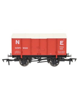 DAPOL OO SCALE WAGON 4F-013-175 NE GUNPOWDER VAN #NE 71442 - NE ORANGE - DA4F013175