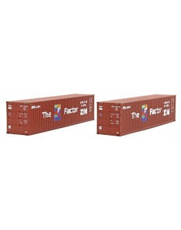DAPOL OO SCALE CONTAINERS 4F-028-152 40FT HIGH CUBE CONTAINERS ZIM [2 PACK] - DA4F028152