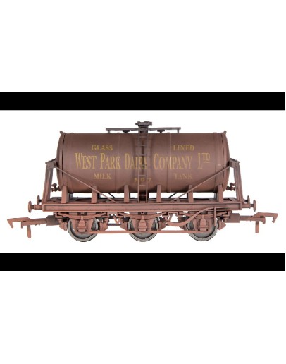 DAPOL OO SCALE WAGON 4F-031-048 6 WHEEL MILK TANKER - WEST PARK DAIRY # 7 [WEATHERED] - DA4F031048