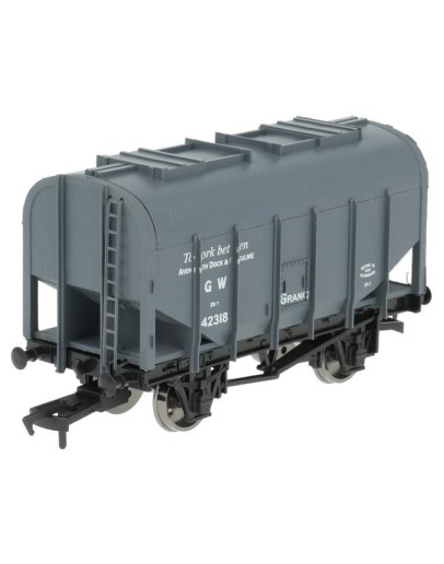 DAPOL OO SCALE WAGON 4F-036-051 20T BULK GRAIN COVERED HOPPER - GWR AVONMOUTH # 42318 - GWR GREY  DA4F036051