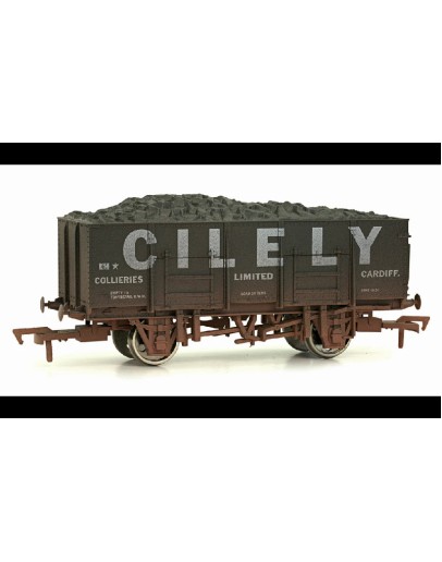 DAPOL OO SCALE WAGON 4F-038-105 - 20 TON STEEL MINERAL WAGON - CILELY COLLIERIES Ltd. #12 GREY [WEATHERED] - DA4F038105