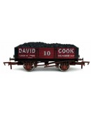 DAPOL OO SCALE WAGON 4F-040-028 4 Plank Open Wagon w/load - David Cook # 10 - Red