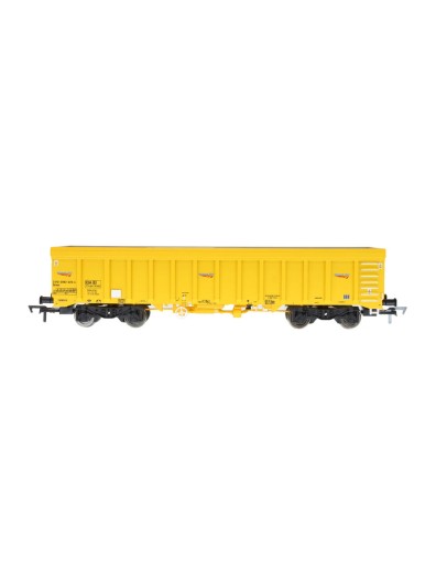 DAPOL OO SCALE WAGON 4F-045-018 IOA 'MERLIN' BOGIE BALLAST WAGON - NETWORK RAIL - YELLOW  DA4F045018