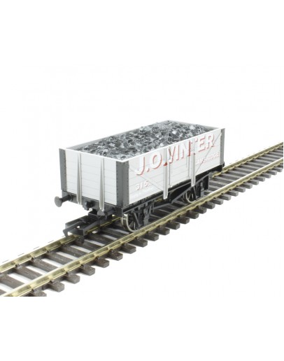 DAPOL OO SCALE WAGON 4F-051-019 5 Plank Open Wagon w/load - J. O. Vinter # 315 - Grey