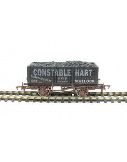 DAPOL OO SCALE WAGON 4F-051-022 5 Plank Open Wagon w/load - Constable Hart - Weathered