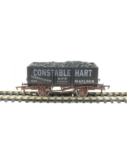 DAPOL OO SCALE WAGON 4F-051-022 5 Plank Open Wagon w/load - Constable Hart - Weathered