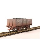 DAPOL OO SCALE WAGON 4F-051-032 - 5 PLANK OPEN WAGON w/LOAD - TOM MILNER # 2 GREY [WEATHERED]