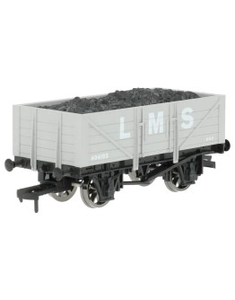 DAPOL OO SCALE WAGON 4F-051-055 5 PLANK OPEN WAGON - LONDON MIDLAND & SCOTTISH RAILWAY # 404105 - LMS GREY - DA4F051055