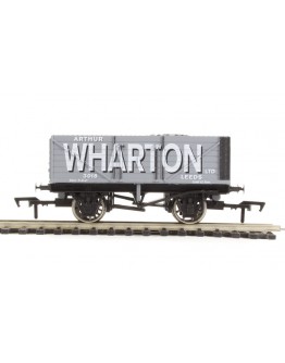 DAPOL OO SCALE WAGON 4F-071-102 7 Plank Open Wagon w/load - Arthur Wharton Ltd. # 3018 - Grey