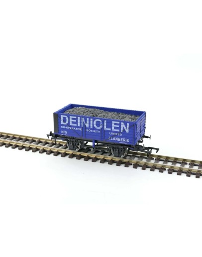 DAPOL OO SCALE WAGON 4F-071-158 7 PLANK OPEN WAGON - DEINIOLEN CO-OP SOCIETY LTD, LLANBERIS # 5 - BLUE - DA4F071158