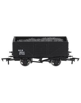 DAPOL OO SCALE WAGON 4F-071-172 7 PLANK OPEN WAGON - BERSHAM N.C.B. # 5738 - BLACK - DA4F071172