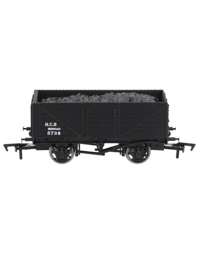 DAPOL OO SCALE WAGON 4F-071-172 7 PLANK OPEN WAGON - BERSHAM N.C.B. # 5738 - BLACK - DA4F071172