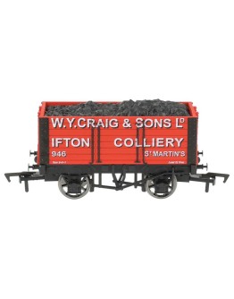 DAPOL OO SCALE WAGON 4F-072-025 7 PLANK 9FT WHEELBASE OPEN WAGON - W.Y. CRAIG & SONS LTD # 946 - ORANGE - DA4F072025