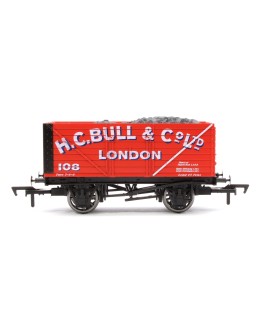 DAPOL OO SCALE WAGON 4F-080-130 8 PLANK OPEN WAGON - H.C. BULL & CO. LTD. # 108 - ORANGE - DA4F080130