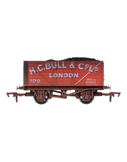 DAPOL OO SCALE WAGON 4F-080-131 8 PLANK OPEN WAGON - H.C. BULL & CO. LTD. # 108 - ORANGE [WEATHERED] - DA4F080131