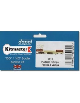 DAPOL KITMASTER OO/HO BUILDING KIT - PLASTIC C013 Platform Fittings  / Fences and Lamps