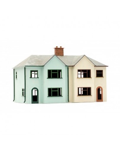 DAPOL KITMASTER OO/HO BUILDING KIT - PLASTIC C057 Pair of Semi Detached Houses