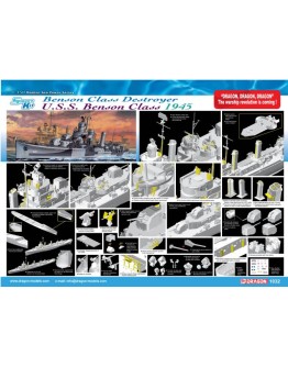 DRAGON 1/350 SCALE MODEL KIT - 1032 - U.S.S. Benson DD-421 1945
