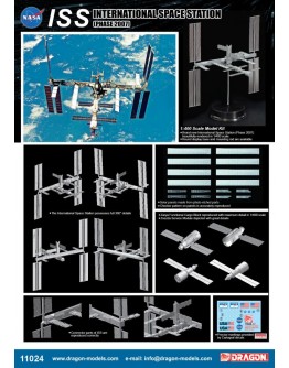 DRAGON 1/400 SCALE MODEL KIT - 11024 - ISS International Space Station (Phase 2007)