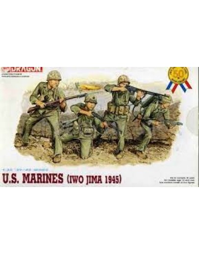 DRAGON 1/35 SCALE MODEL KIT - 6038 - WW2 US MARINES IWO JIMA DR6038