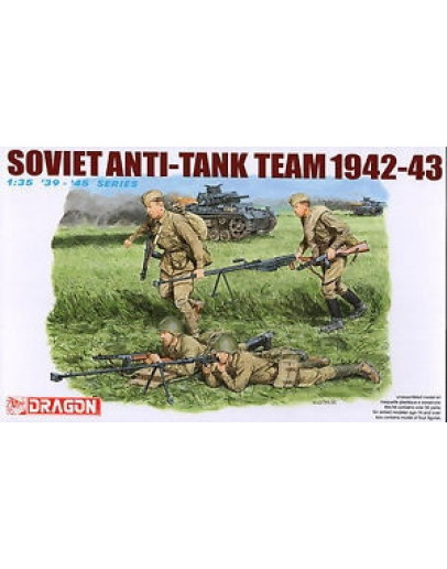 DRAGON 1/35 SCALE MODEL KIT - 6049 39-45 SERIES - SOVIET ANTI TANK TEAM 1942 / 1943 - DR6049