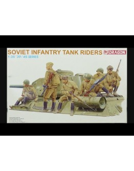 DRAGON 1/35 SCALE MODEL KIT - 6197 - Soviet Infantry Tank Riders 