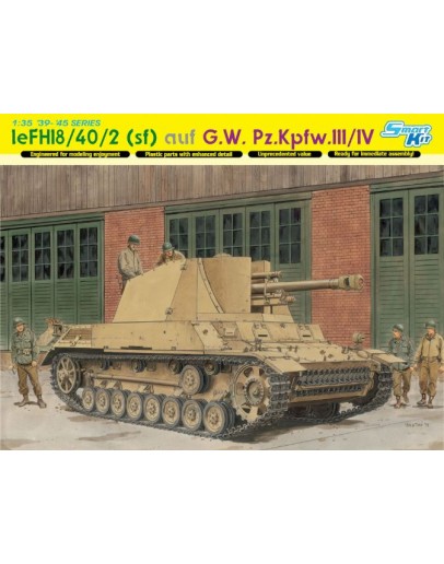 DRAGON 1/35 SCALE MODEL KIT - 6710 - IeFH18/40/2 (sf) auf G.W. Pz.Kpfw.III/IV