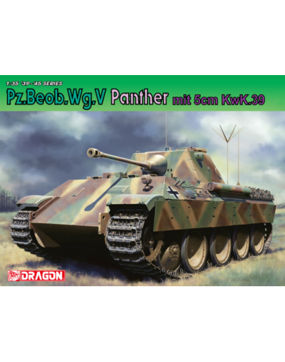 DRAGON 1/35 SCALE MODEL KIT - 6821 - Pz.Beob.Wg.V Panther Mit 5cm Kwk.39