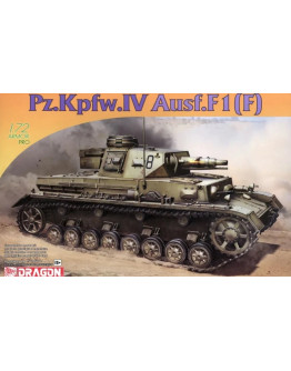 DRAGON 1/72 SCALE MODEL KIT - 7609 - GERMAN PZ.KPFW.IV AUSF.F1[F] - DR7609