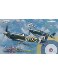 EDUARD 1/72 SCALE PLASTIC MODEL AIRCRAFT KIT - 2154 LIMITED EDITION DUAL COMBO - SPITFIRE STORY THE SWEEPS - SPITFIRE MK. VB