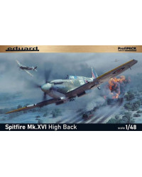 EDUARD 1/48 SCALE PLASTIC MODEL AIRCRAFT KIT - 8286 - ProfiPACK EDITION - SUPERMARINE SPITFIRE MK. XVI HIGH BACK