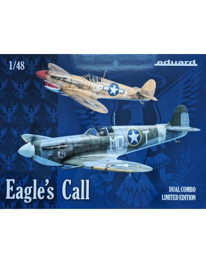 EDUARD 1/48 SCALE PLASTIC MODEL AIRCRAFT KIT - 11149 - LIMITED EDITION DUEL COMBO - EAGLES CALL SPITFIRE MK V FLOWN BY US PILOTS IN THE RAF & USAAF