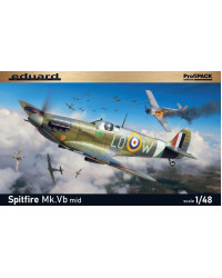 EDUARD 1/48 SCALE PLASTIC MODEL AIRCRAFT KIT - 82157 - ProfiPACK EDITION - SUPERMARINE SPITFIRE MK. VB MID