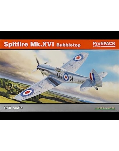 EDUARD 1/48 SCALE PLASTIC MODEL AIRCRAFT KIT - ED8285 - ProfiPACK Edition SPITFIRE MK 16 BUBBLE CANOPY ED8285