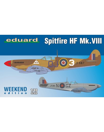 EDUARD 1/48 SCALE PLASTIC MODEL AIRCRAFT KIT - 84132 - Weekend Edition - Spitfire HF Mk.VIII