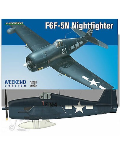 EDUARD 1/48 SCALE PLASTIC MODEL AIRCRAFT KIT - ED84133 - WEEKEND EDITION GRUMMAN F6F-5N NIGHTFIGHTER - ED84133