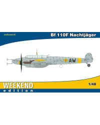 EDUARD 1/48 SCALE PLASTIC MODEL AIRCRAFT KIT - 84145 - WEEKEND EDITION - MESSERSCHMITT BF 110F NACHTJAGER