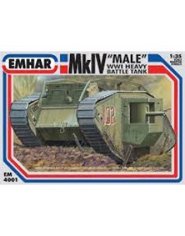 EMHAR 1/35 PLASTIC MODEL KIT - EM4001 - WW1 MK IV MALE TANK EM4001