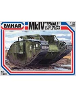 EMHAR 1/35 PLASTIC MODEL KIT - EM4002 - WW1 MK IV FEMALE TANK EM4002
