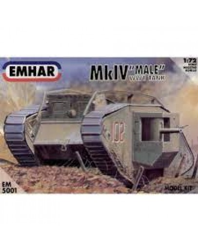 EMHAR 1/72 PLASTIC MODEL KIT 5001 - MK IV 'MALE' TANK WW1 EM5001