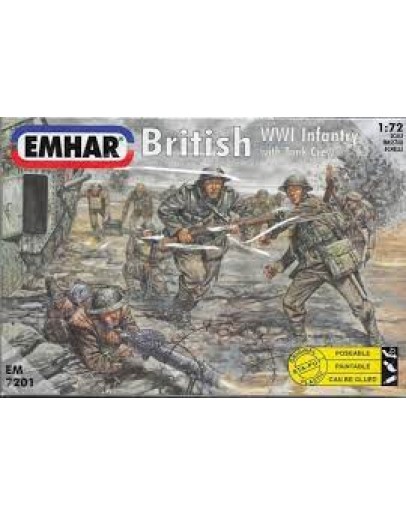 EMHAR 1/72 PLASTIC MODEL FIGURES - EM7201 - BRITISH INFANTRY WW1 EM7201