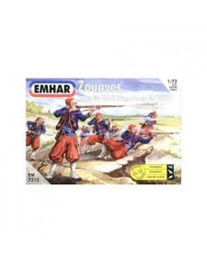 EMHAR 1/72 PLASTIC MODEL FIGURES - ZOUAVES 1854 EM7212