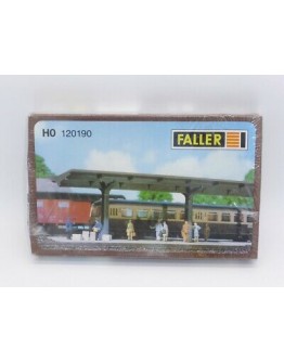 FALLER HO SCALE PLASTIC KIT #120190 - COVERED PLATFORM 454MM X 48MM X 67MM - FAL120190