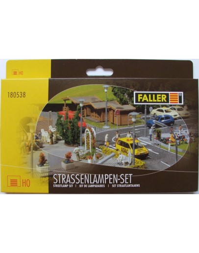 FALLER HO SCALE PLASTIC KIT #180538 - STREETLAMP SET - FAL180538