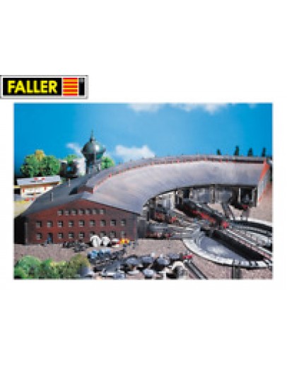 FALLER N GAUGE PLASTIC KIT #222118 - 2 STALL ROUNDHOUSE BUILDING - FAL222118