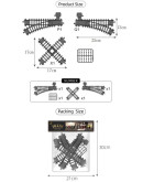 FENMING OO SCALE TRAIN EXPANSION PACK - FT1605 - SWITCH & CROSSING