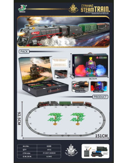 FENMING OO SCALE TRAIN SET - FT622B ELECTRIC STEAM TRAIN SET WITH LIGHTS & STEAM EFFECT