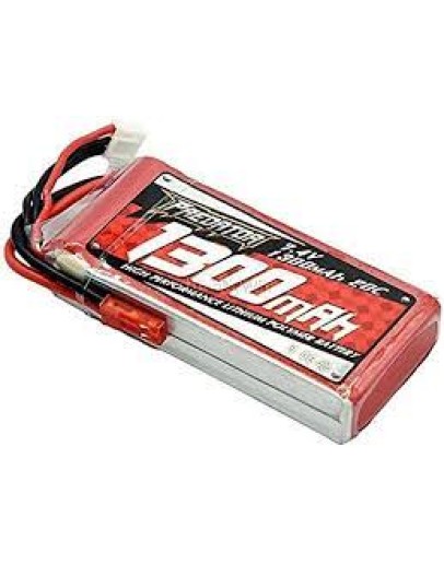 PREDATOR BATTERY LIPO  2S 7.4V 20C 1300MA JST FMSP2C13JT